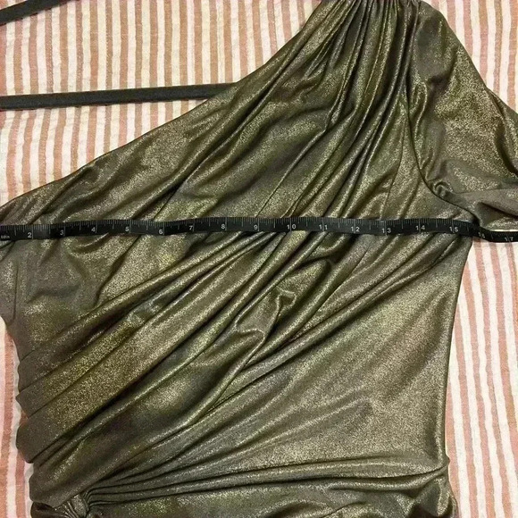 Tadashi Shoji Metallic Gathered waist gown Women’s Small - Picture 8 of 13